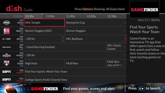 what channel is the cowboys game on tonight on dish