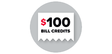 100 points to get $100 in bill credits
